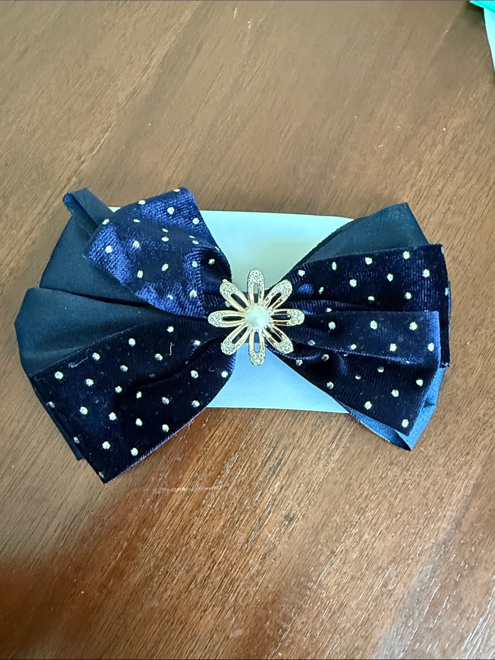 Navy Blue hair bow